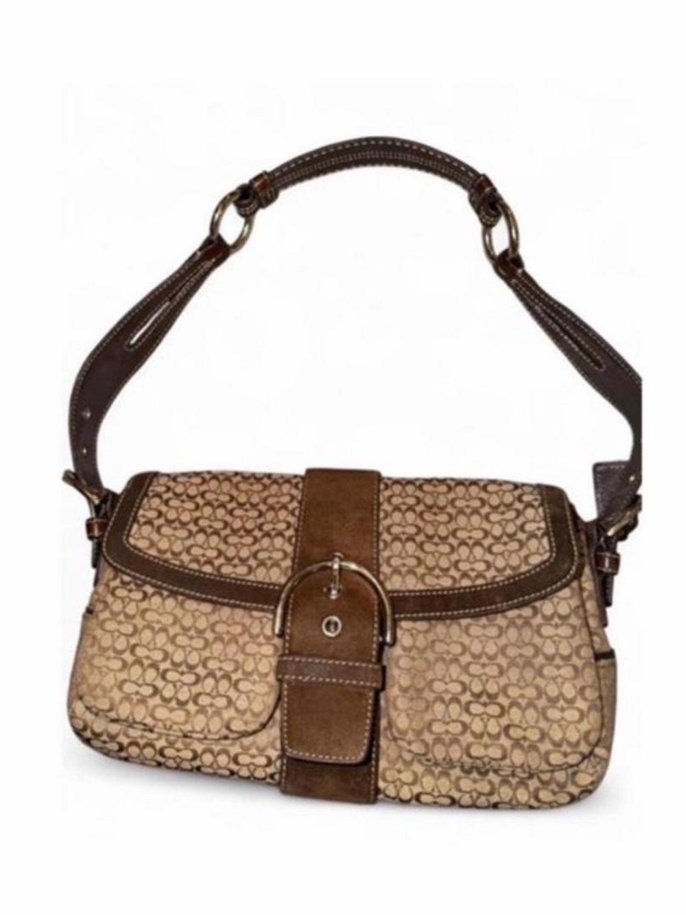 Vintage Coach Soho Signature Jacquard Flap Shoulder Bag (Style 1463)